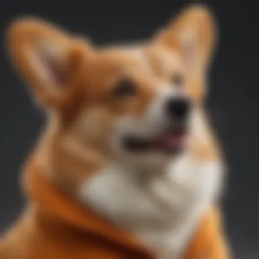 Close-up of a corgi's coat showcasing its texture and color variations