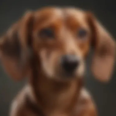 A close-up of a Dachshund's unique physical features