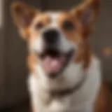 A happy dog with a bright smile showcasing healthy teeth.