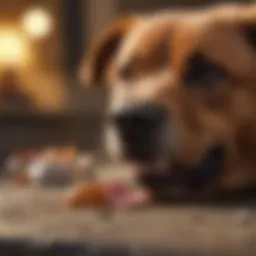 Dog showing signs of digestive distress