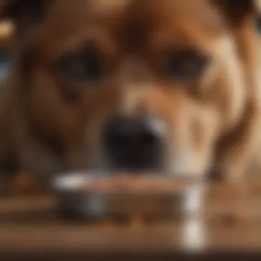 A pet owner measuring dog food to ensure proper portion control