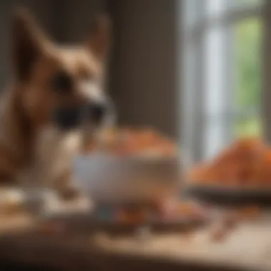 Variety of Dog Supplements Bowl filled with various dog supplements including tablets and powders.