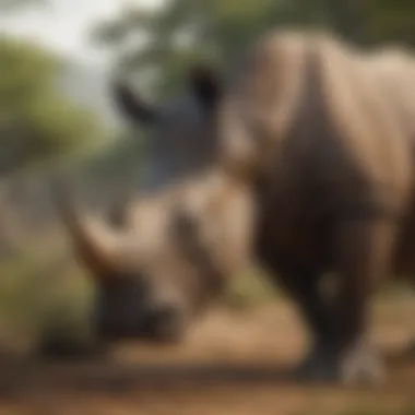 Diversity of Extinct Rhino Species A diagram illustrating the diversity of extinct rhino species