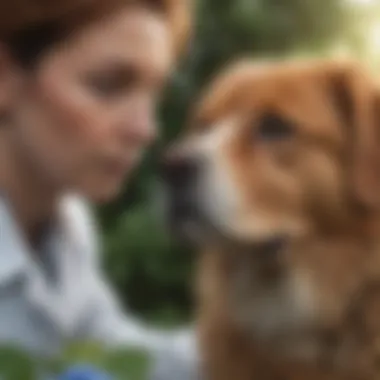 Veterinarian consulting a pet owner