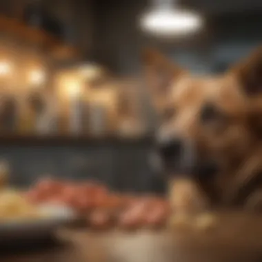 Infographic illustrating the nutritional needs of dogs and the role of protein