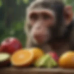 A variety of fruits enjoyed by monkeys in their natural habitat