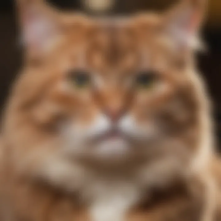 A close-up of a non-shedding cat being groomed, highlighting grooming tools and techniques