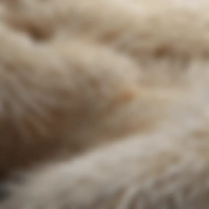 Close-up view of polar bear fur showcasing its unique structure