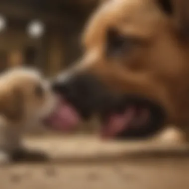 Recognizing Underlying Concerns in Licking Behavior A concerned pet owner observing their puppy's excessive licking.