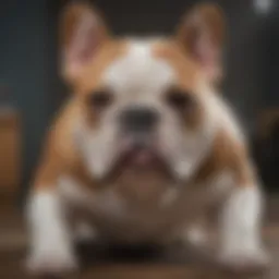 A happy Bulldog showcasing its unique features and expression