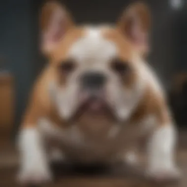 A happy Bulldog showcasing its unique features and expression