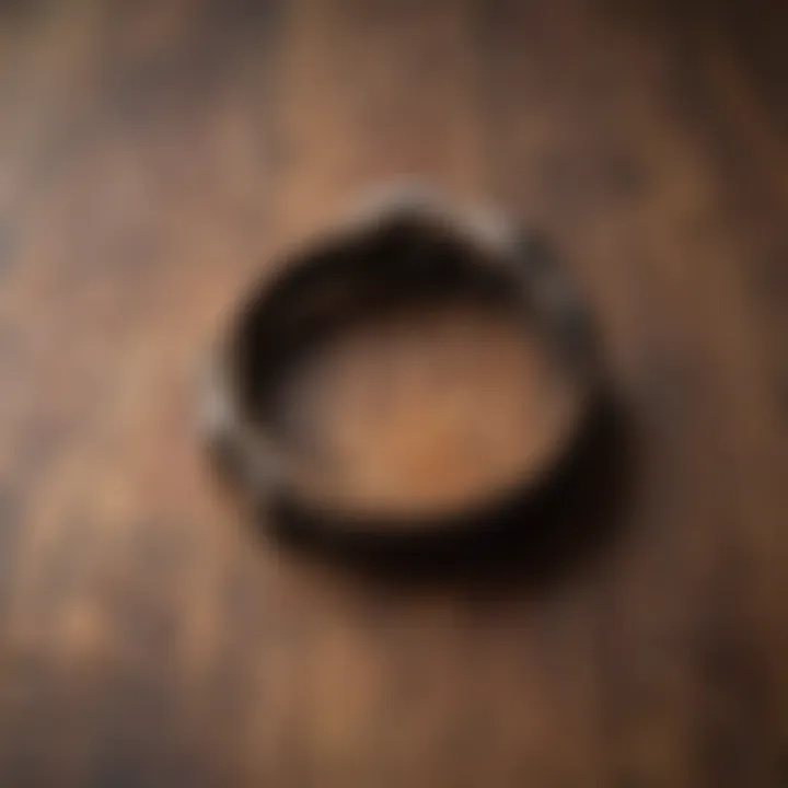 Close-up of flea collar ingredients on a wooden surface