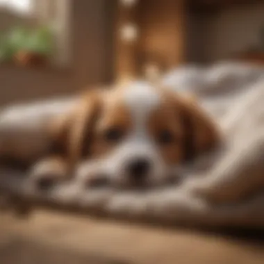 Ideal Sleeping Environment for Puppies A cozy sleeping area for a puppy