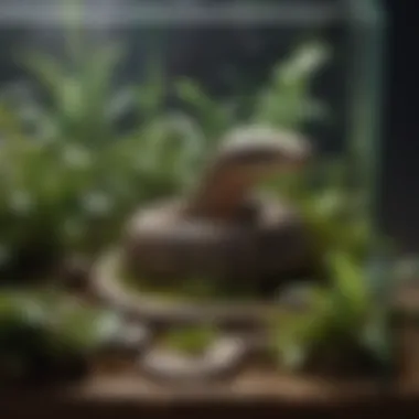 Naturalistic Snake Terrarium Design A well-designed snake terrarium showcasing naturalistic elements
