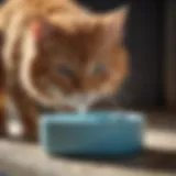 Innovative spill proof cat water bowl design showcasing stability and functionality.