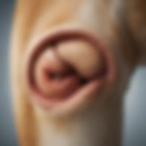 Canine knee anatomy illustration