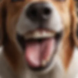 Close-up of a dog's mouth showing dental health