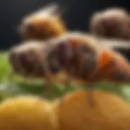 Close-up of ripe fruits attracting fruit flies