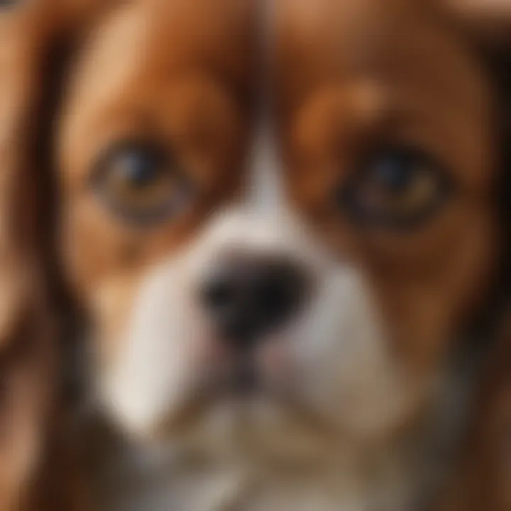 Close-up of a Cavalier King Charles Spaniel's expressive eyes