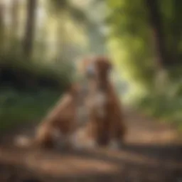 A peaceful setting for a final goodbye with a dog