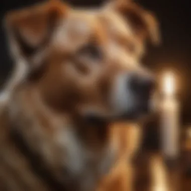 Candlelight memorial for a beloved dog