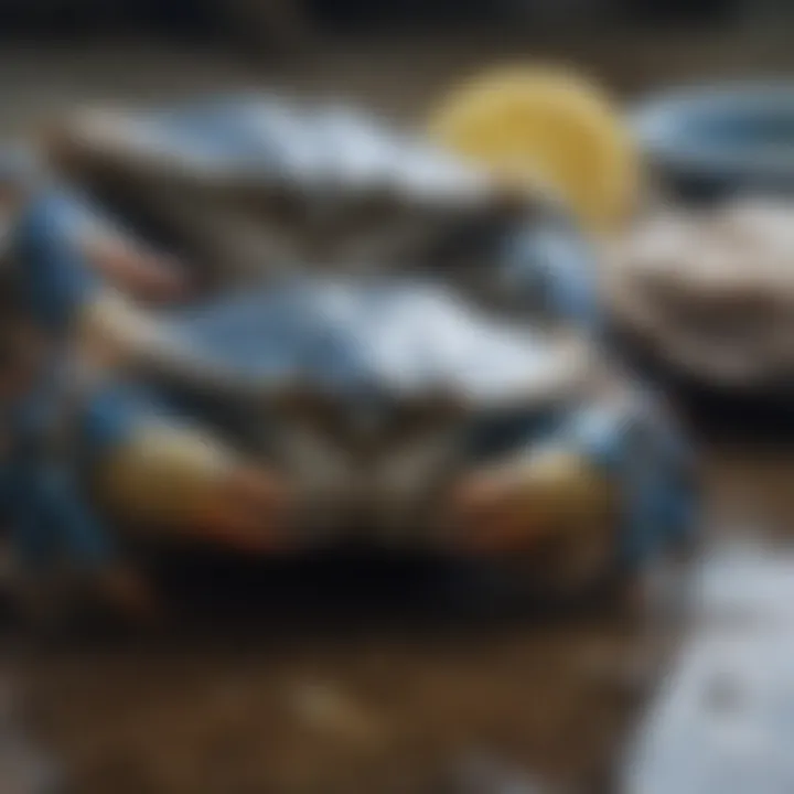 Variety of food sources consumed by blue crabs