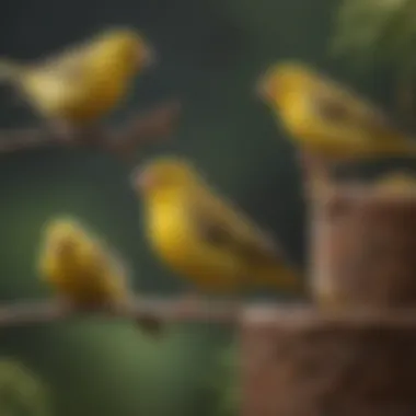 Seasonal changes in food availability for yellow finches illustrated through a calendar