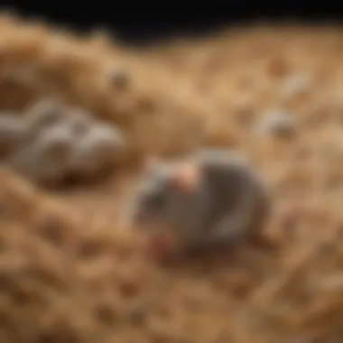 A close-up of various grains favored by house mice