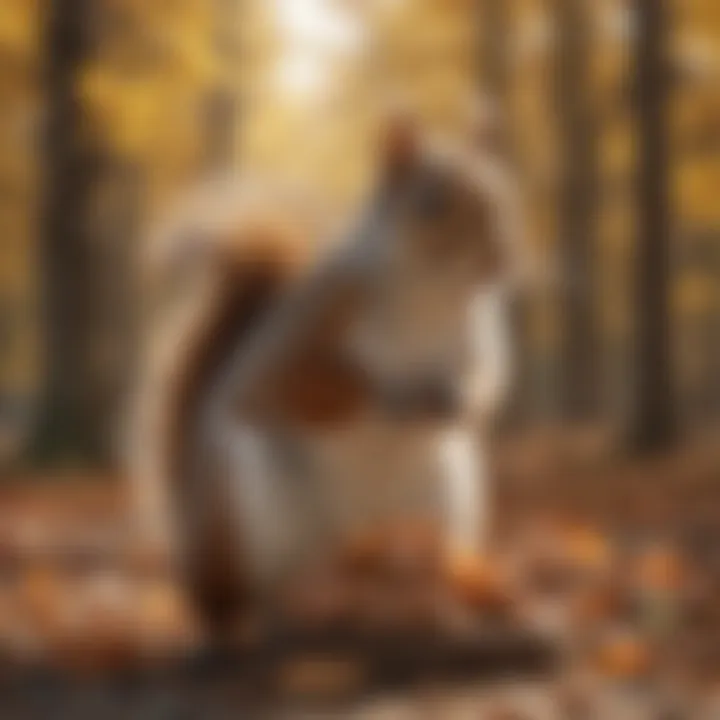 An infographic depicting the diverse diet of squirrels.