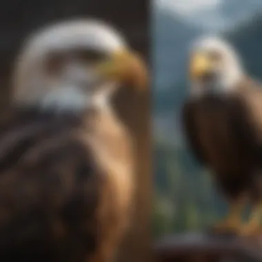 Eagle Species Comparison An infographic displaying various species of eagles and their heights