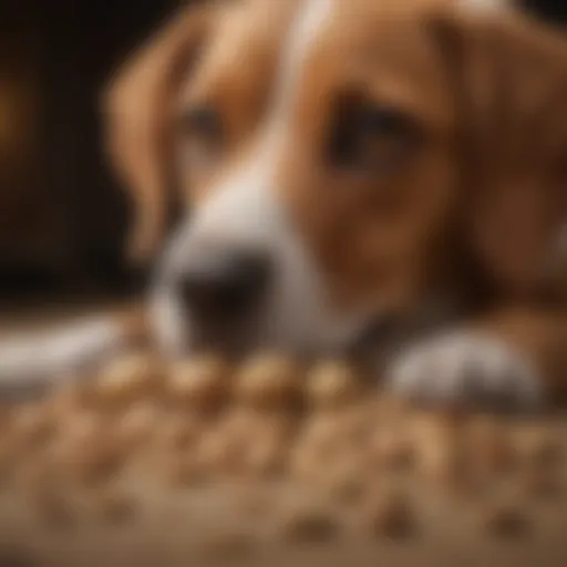 Peanuts and dog's paw