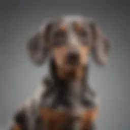 Stunning Merle Dachshund displaying its unique coat pattern