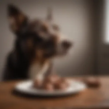 Chocolate: A Hidden Danger for Dogs A dog looking concerned next to a plate of chocolate