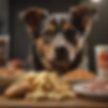 Common Foods That Are Harmful to Dogs A variety of common foods that are harmful to dogs displayed