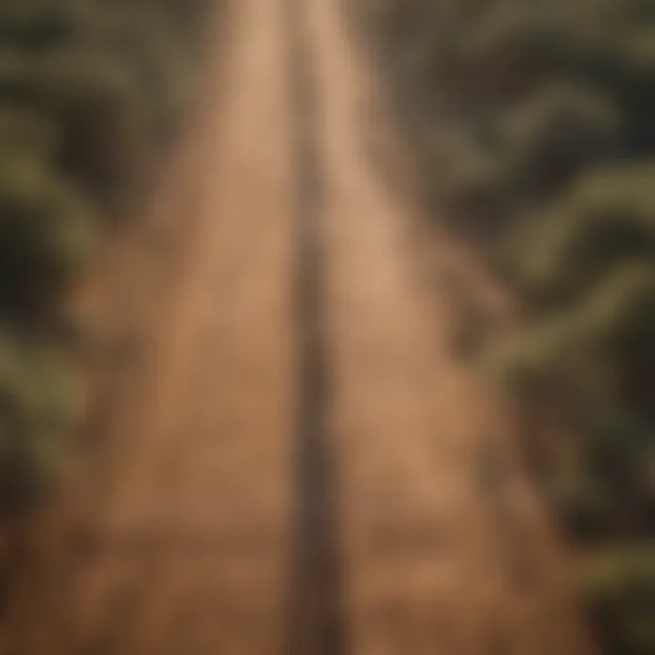 An aerial view of a fenced wildlife conservation area