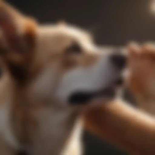 A dog scratching its ear, showcasing common scratching behavior.