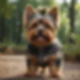 Yorkshire Terrier displaying playful behavior