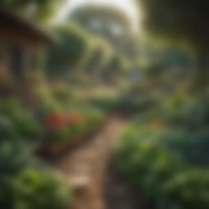 A garden bed filled with a variety of vegetables ready for harvest