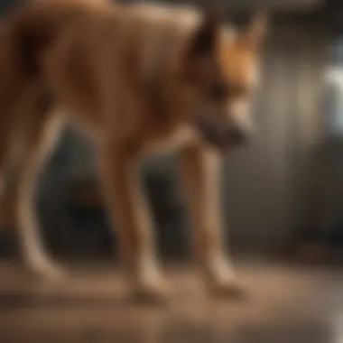 Veterinarian Examining Dog's Front Legs Veterinarian examining a dog's front legs