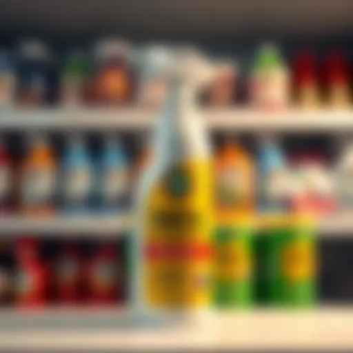 Bottle of Vet's Choice Flea Spray on a shelf