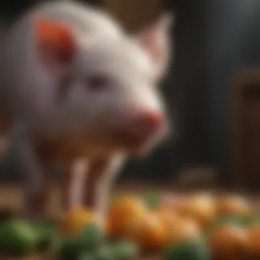 Safe Fruits and Vegetables for Piglets Variety of piglet-friendly fruits and vegetables