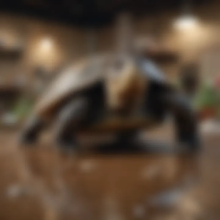 A local pet store filled with pet supplies, including turtle tanks and accessories.