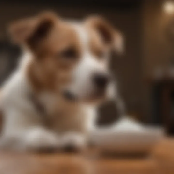 A healthy dog enjoying a bowl of yogurt